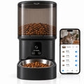 Distributeur de croquettes automatique connecté pour chat et chien — Noir transparent