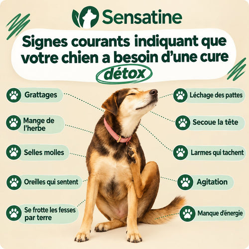 Complément alimentaire en gouttes pour chien Sensatine, visuel de présentation
