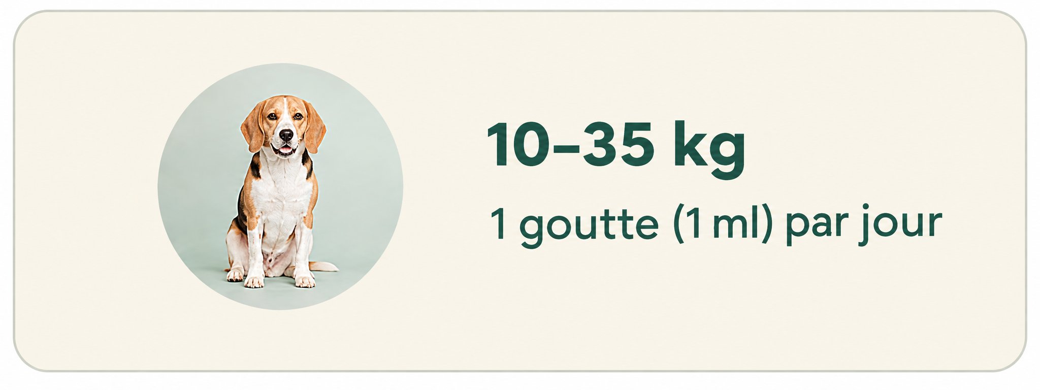 4,5 à 16 kg — 1 goutte (1 ml) par jour
